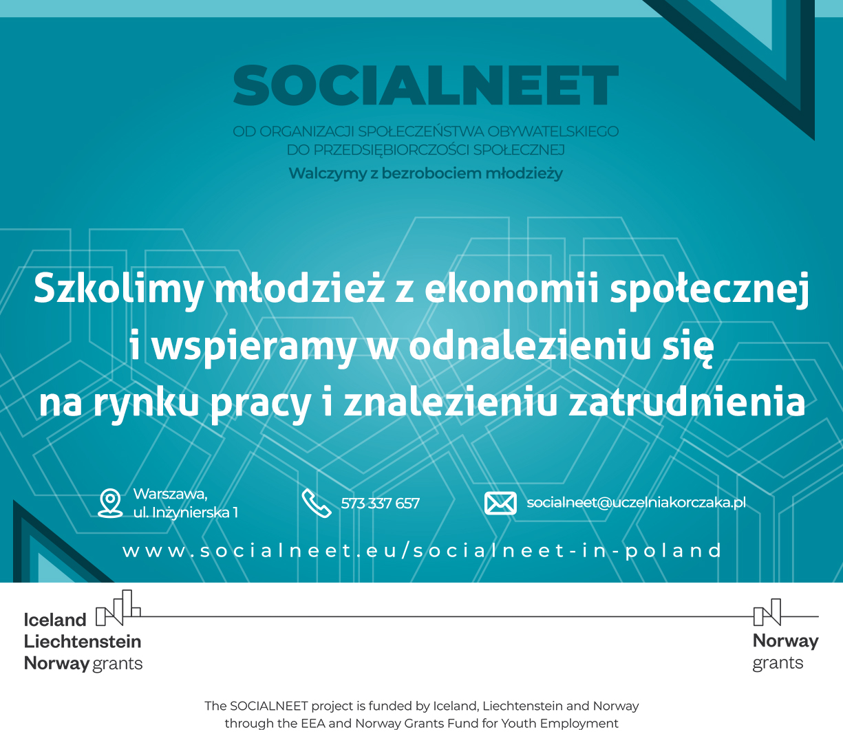Socialneet, baner informacyjny