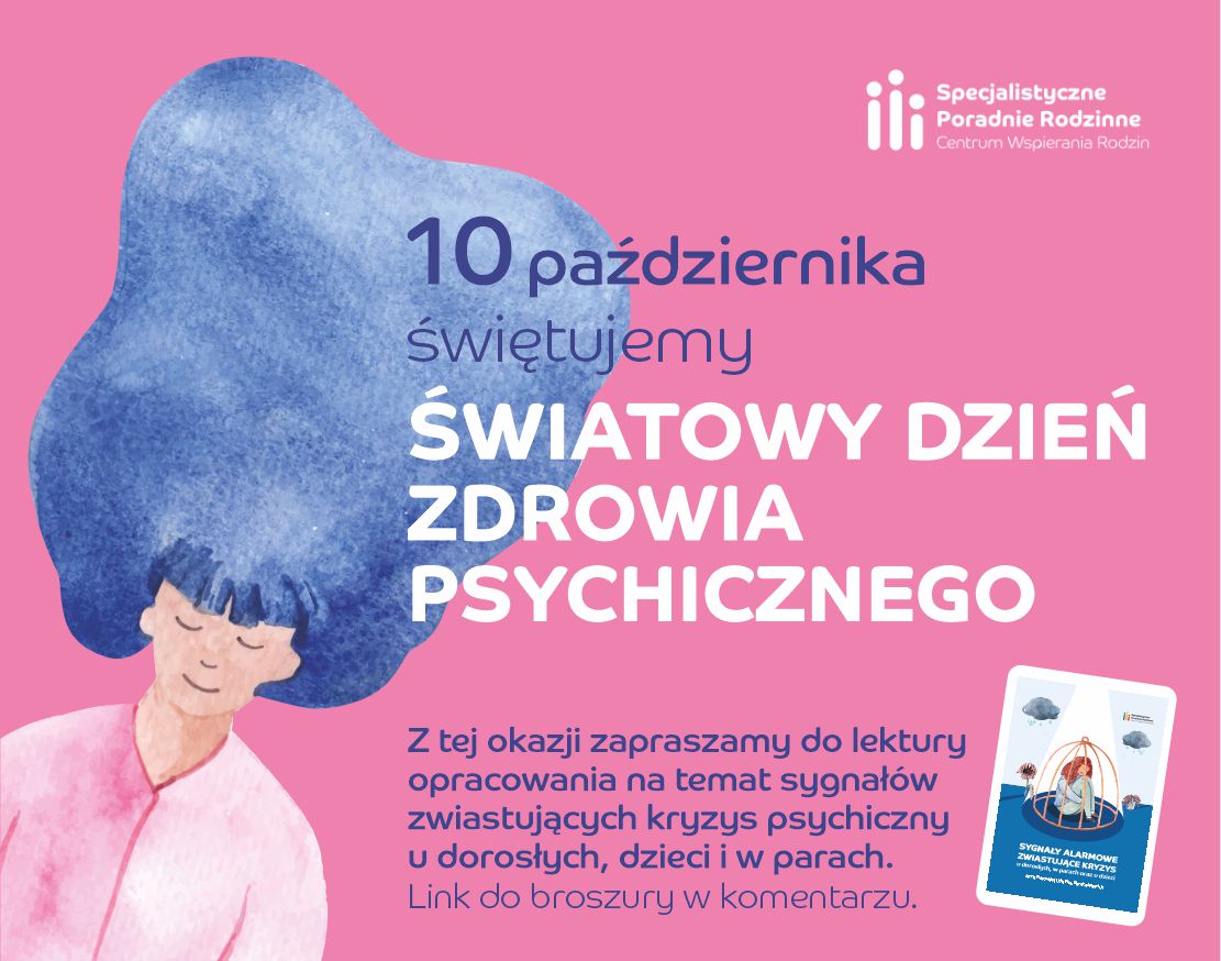grafika z tekstem "10 października świętujemy Dzień Zdrowia Psychicznego"